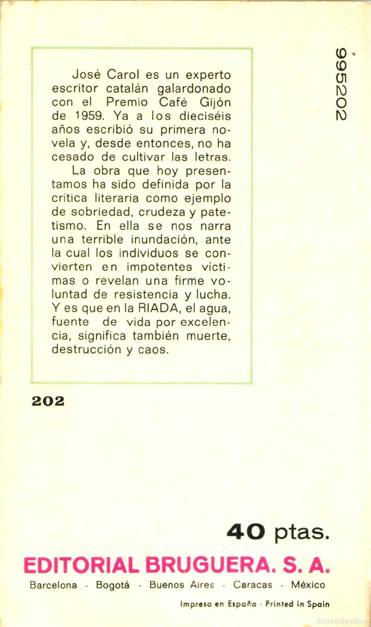 Libros de segunda mano: La riada - Carol, Jose - Foto 3