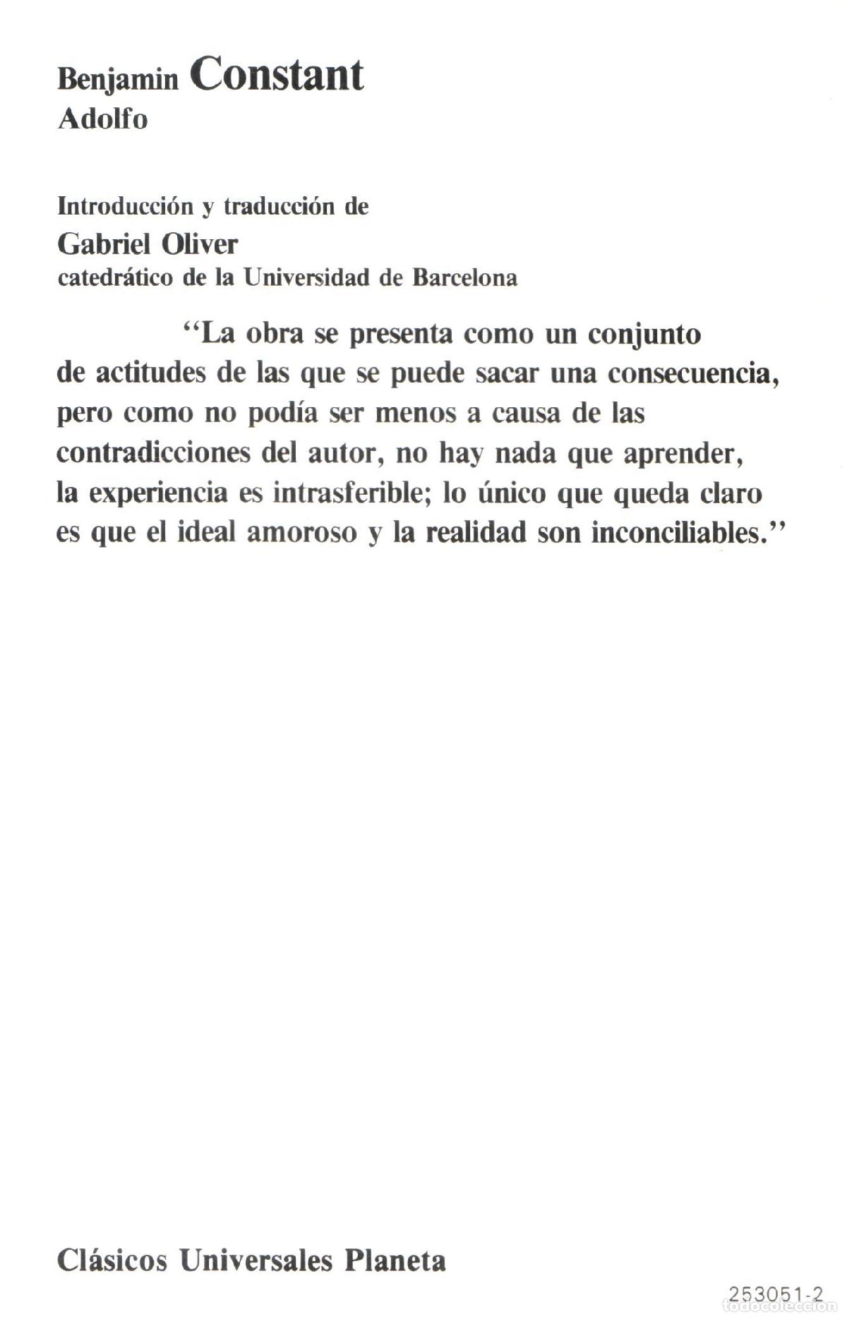Libros de segunda mano: Adolfo - Constant, Benjamin - Foto 2