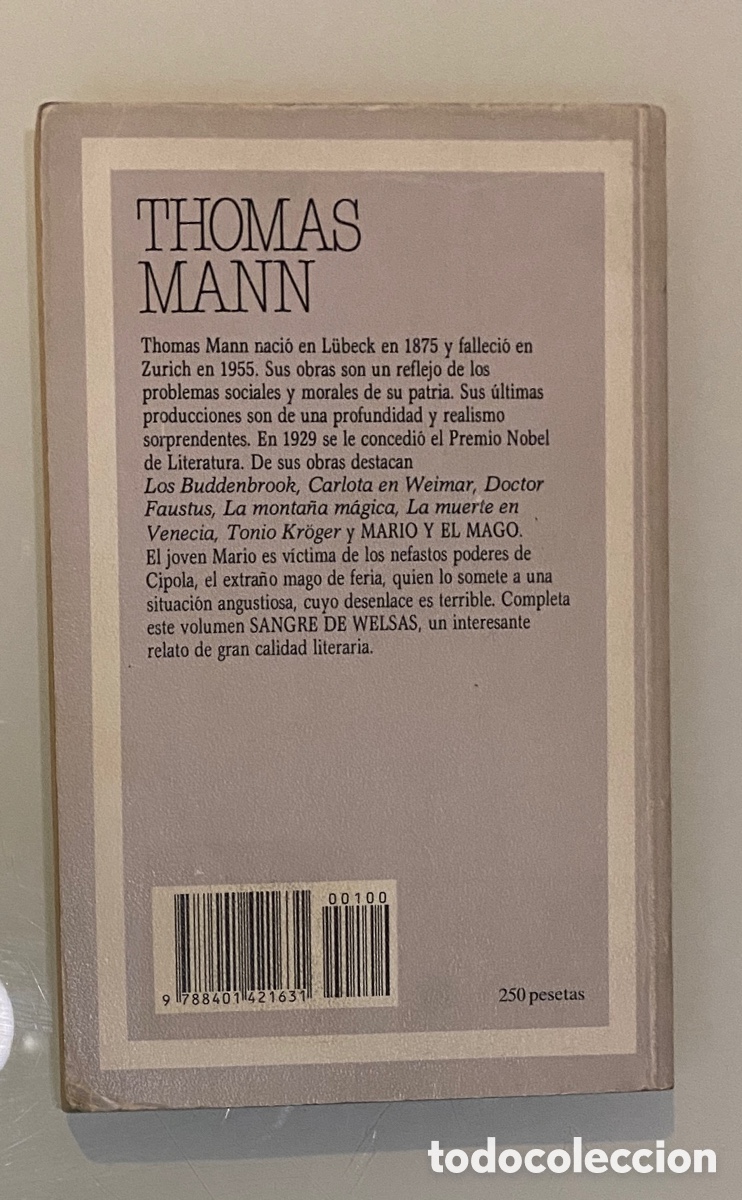 Libros de segunda mano: Mario y el mago. Sangre de Welsas - MANN, Thomas - Foto 2
