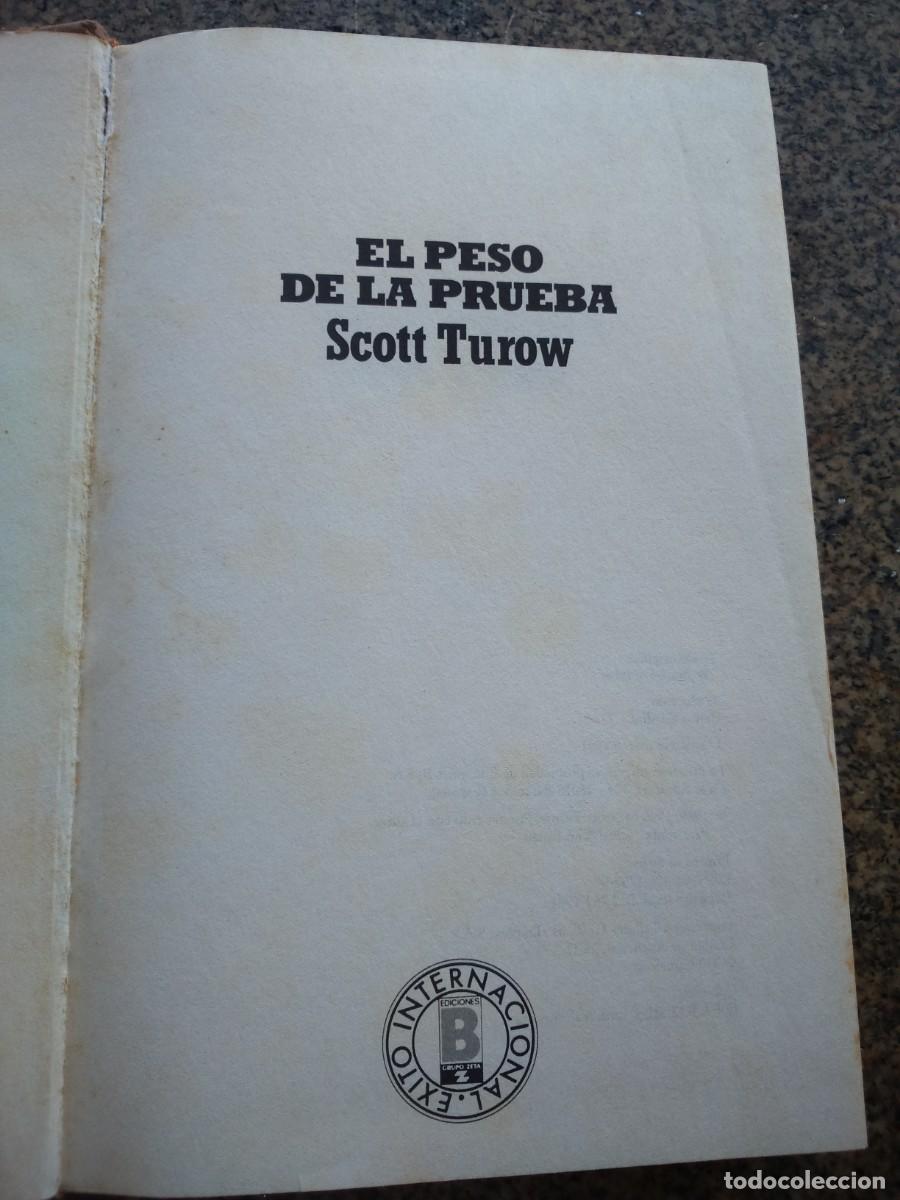 Libros de segunda mano: EL PESO DE LA PRUEBA -- SCOTT TUROW -- CIRCULO -- - Foto 1