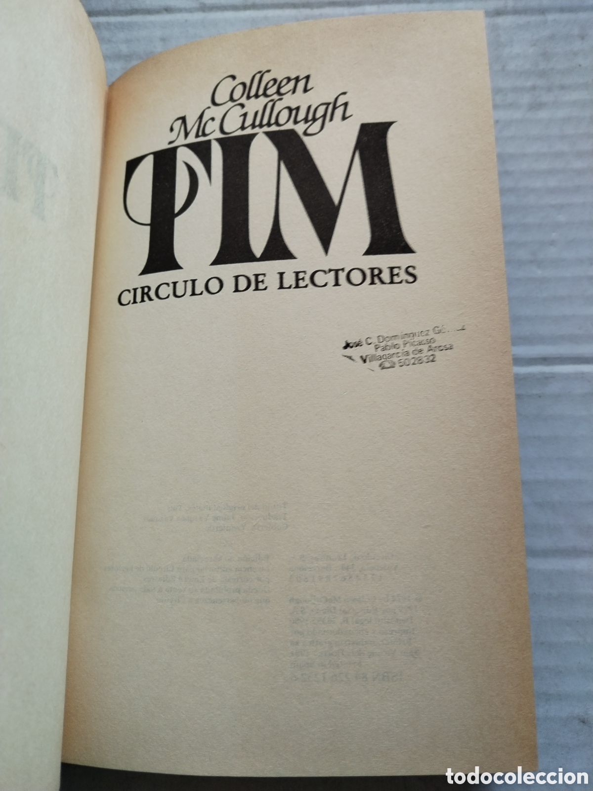 Libros de segunda mano: TIM/COLLEEN MC CULLOUGH - Foto 2