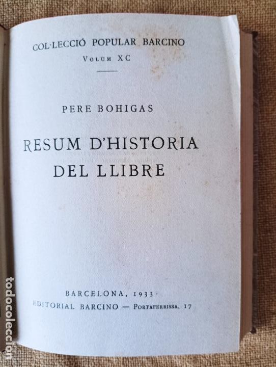 Libri di seconda mano: Resum d'hist&ograve;ria del llibre. Pere Bohigues.