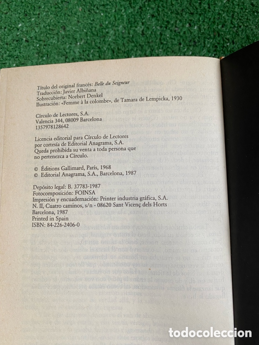 Libros de segunda mano: Bella del se&ntilde;or - Albert Cohen - Foto 3