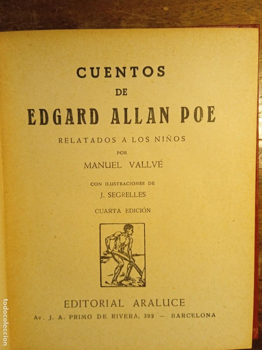 Libros de segunda mano: Cuentos de Edgar Poe Araluce 1952 - Foto 2