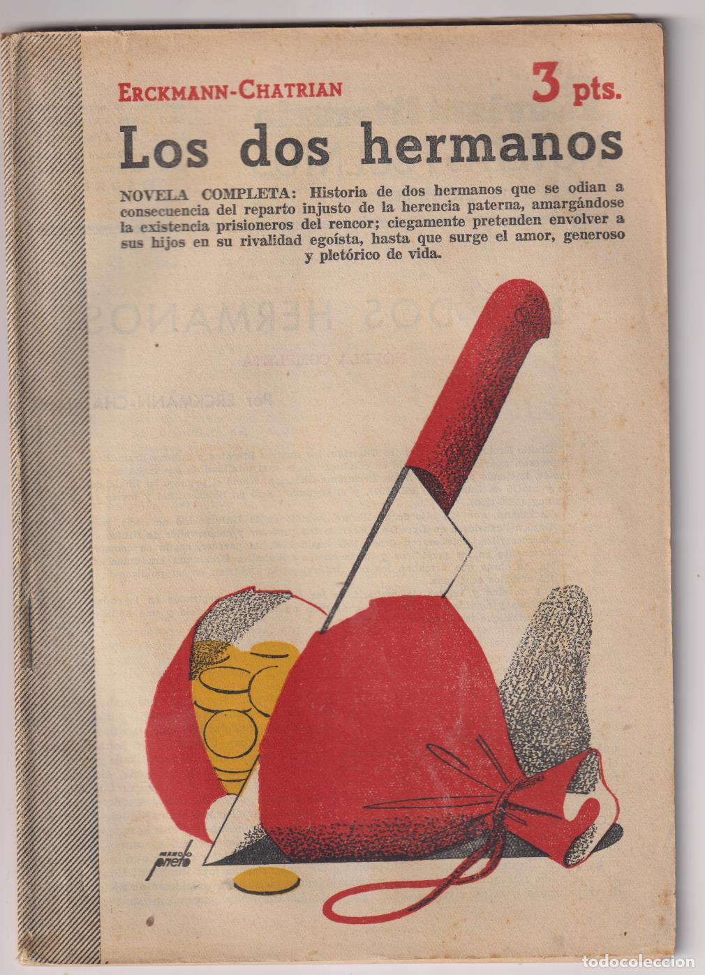 Libros de segunda mano: Revista Literaria Novelas y Cuentos n&ordm; 1119. Los dos hermanos por Erckman-chatrian, 1952