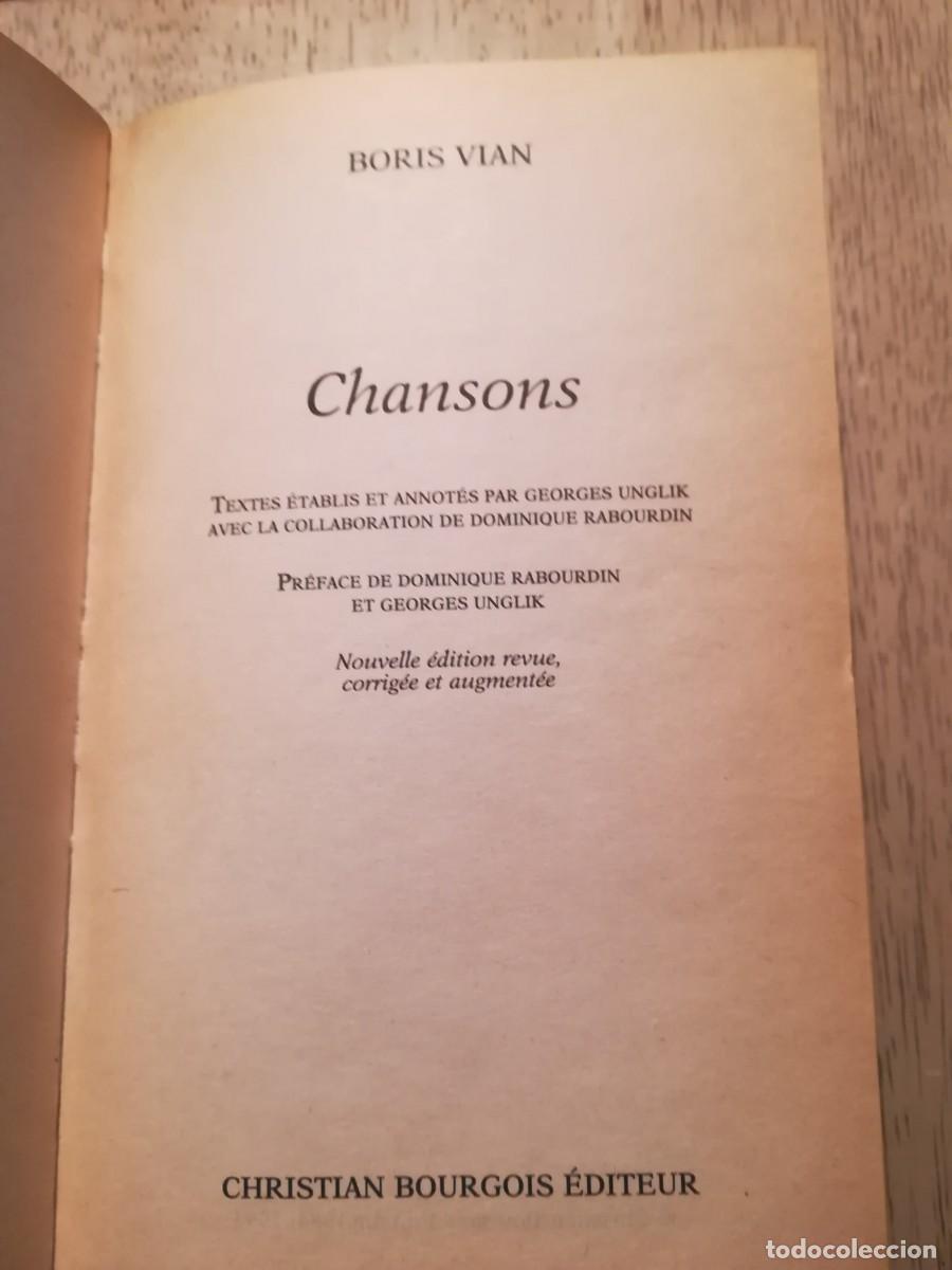 Libros de segunda mano: Boris Vian. Chansons. En franc&eacute;s - Foto 4