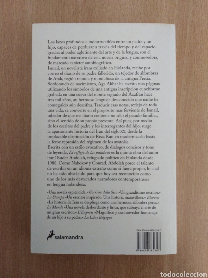 Libros de segunda mano: EL REFLEJO DE LAS PALABRAS. Kader Abdolah - Foto 2