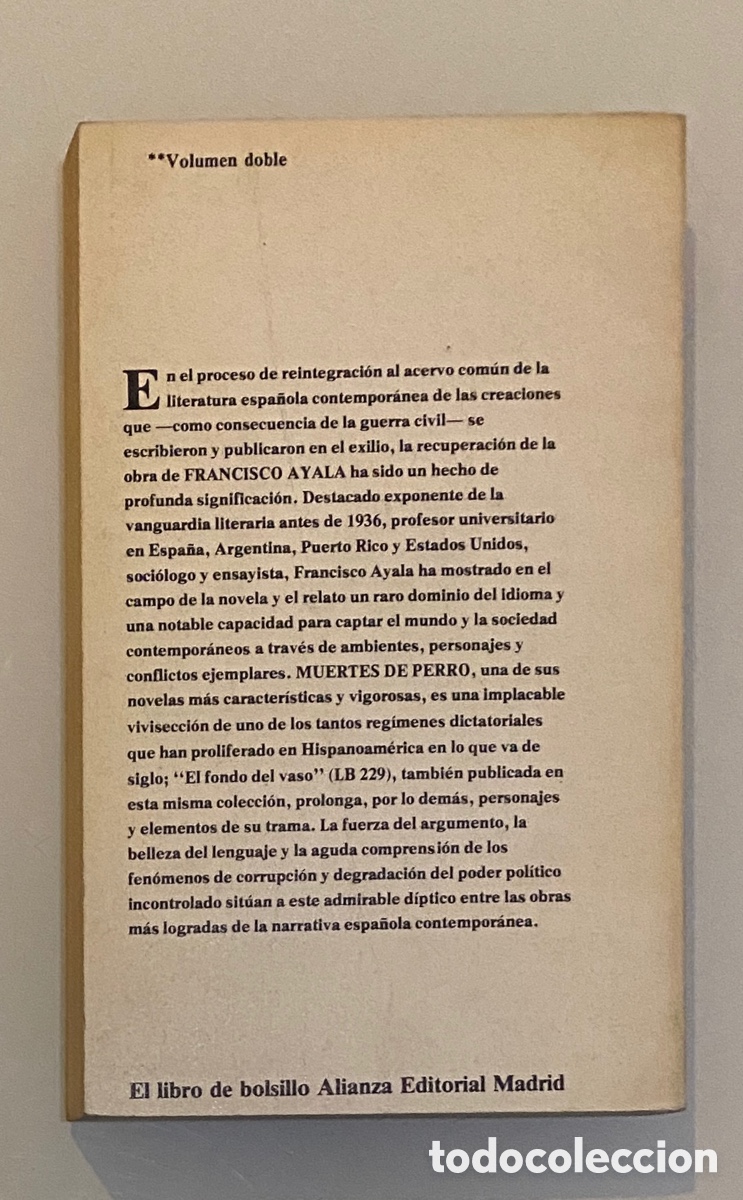 Libros de segunda mano: Muertes de perro - AYALA, Francisco - Foto 2
