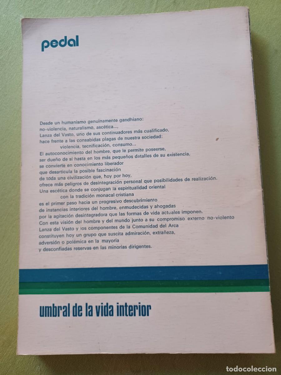 Libros de segunda mano: Umbral de la vida interior. Lanza del Vasto - Foto 2