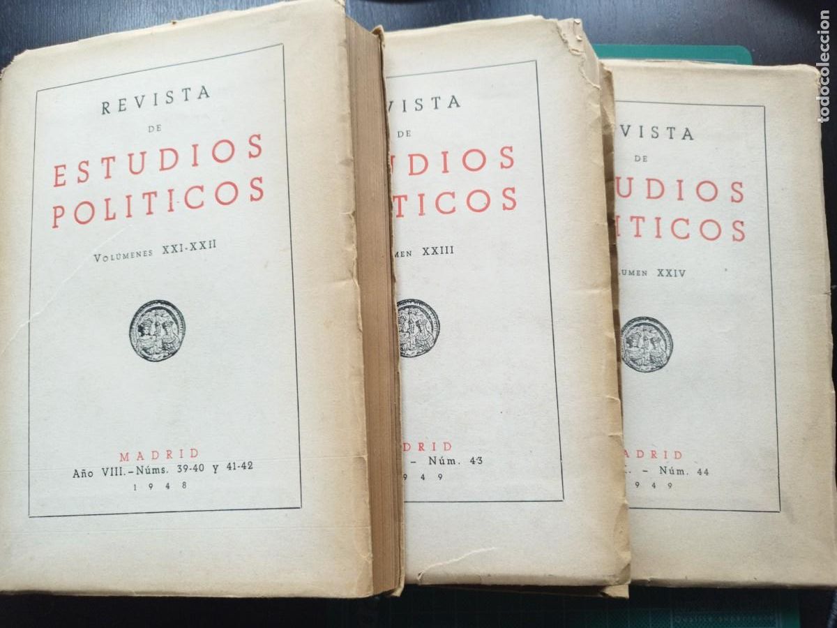 Second hand books: 3 TOMOS: REVISTA DE ESTUDIOS POLITICOS 39-40, 41-42, 43, 44 / A&Ntilde;OS 1948 - 1949