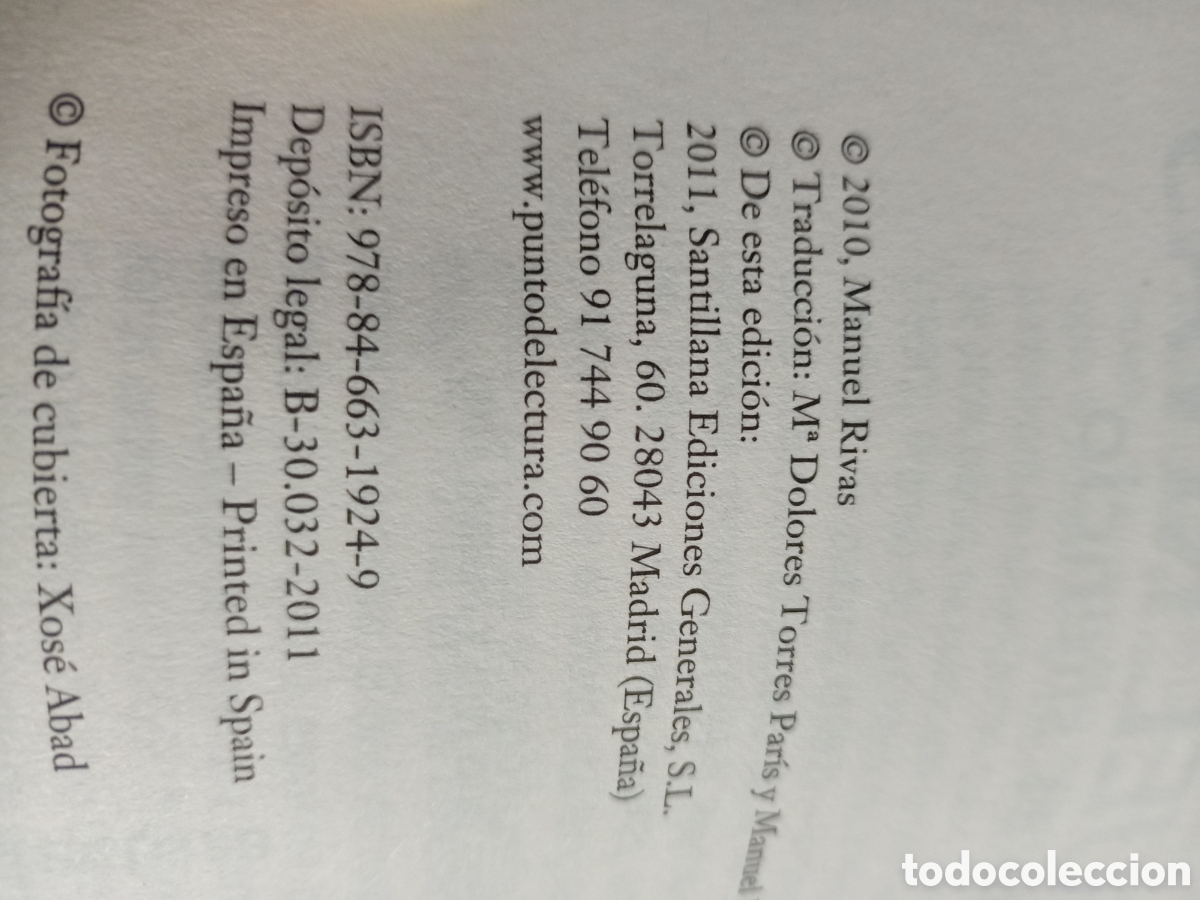 Libros de segunda mano: Todo es silencio - Manuel Rivas - Foto 3