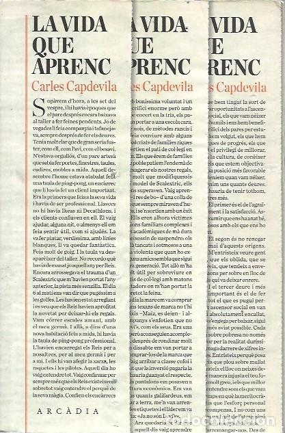 Libros de segunda mano: LA VIDA QUE APRENC CARLES CAPDEVILA - Foto 1