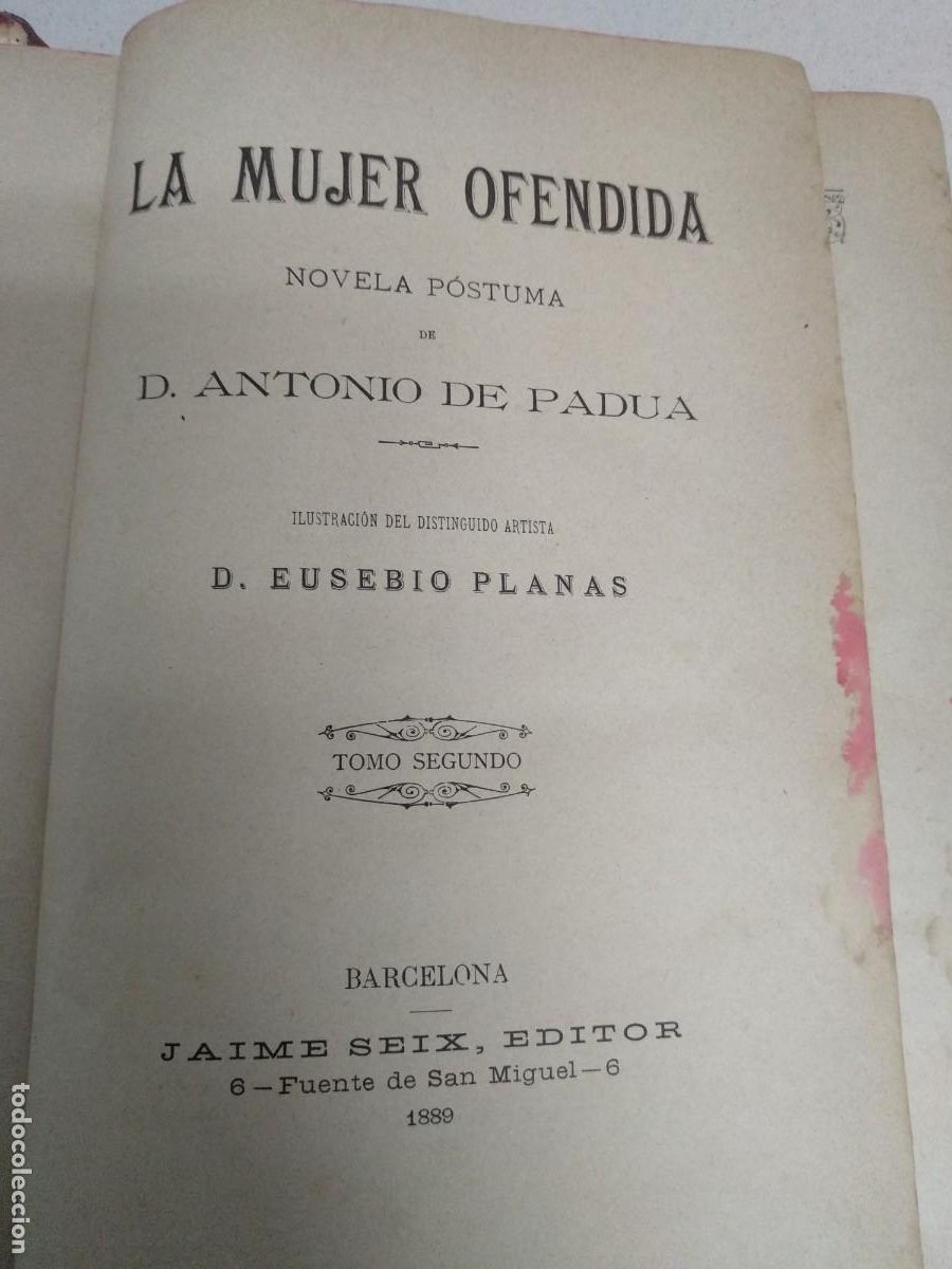 Libros de segunda mano: Libro.Titulo .La mujer ofendida - Foto 2