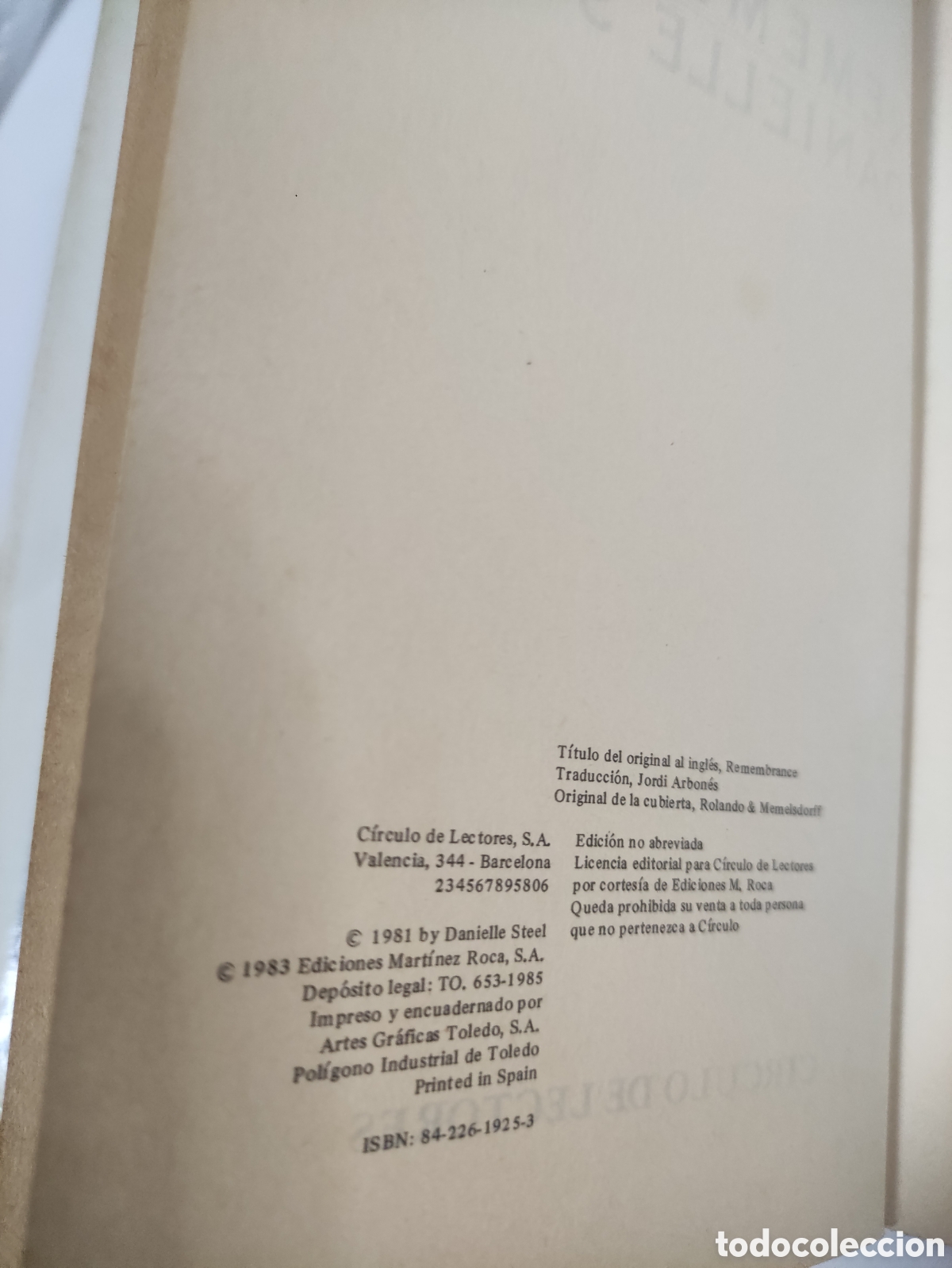 Libros de segunda mano: REMEMBRANZA DE DANIELLE STEEL - Foto 3