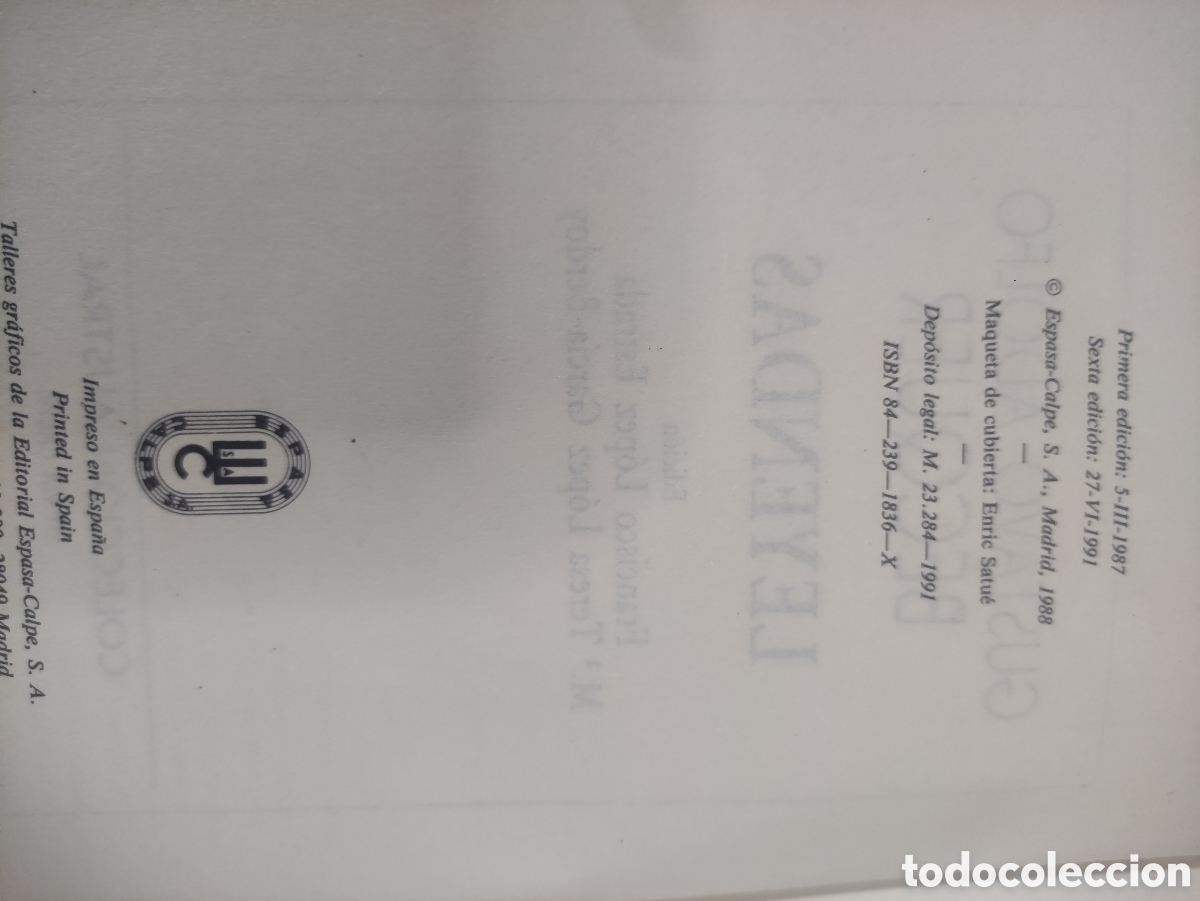 Libros de segunda mano: LEYENDAS. GUSTAVO ADOLFO B&Eacute;CQUER - Foto 2