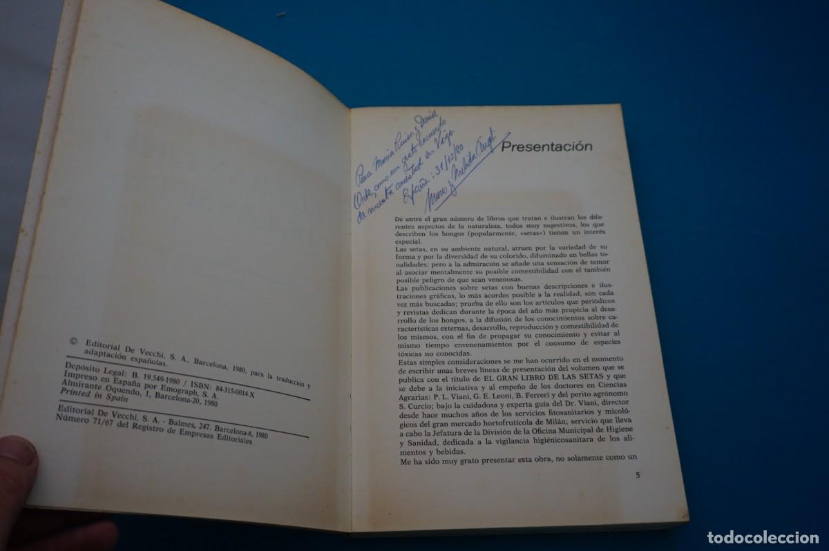 Libros de segunda mano: AMF-32G/ EL GRAN LIBRO DE LAS SETAS - DR. PEDRO LUIS VIANI / EDITORIAL DE VECCHI - Foto 3