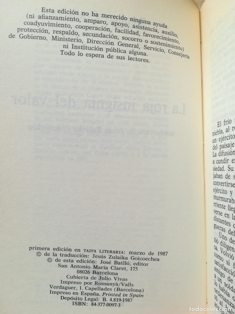 Libros de segunda mano: La roja insignia del valor. Stephen Crane - Foto 3