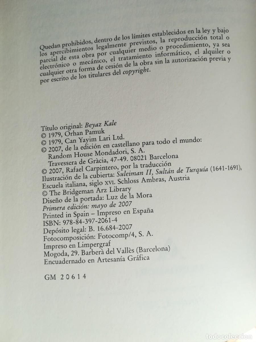 Libros de segunda mano: El castillo blanco. Orhan Pamuk - Foto 3