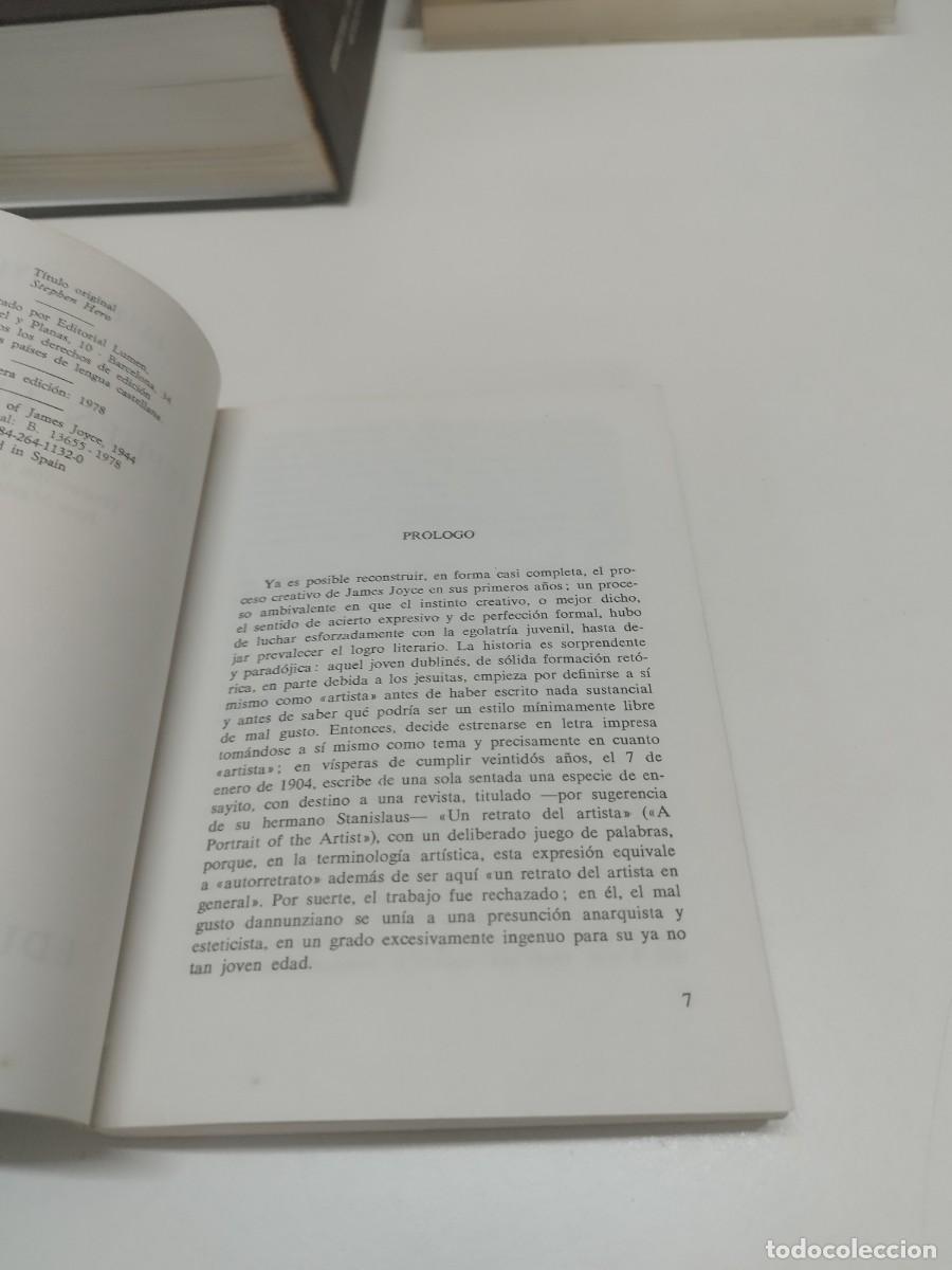 Libros de segunda mano: STEPHEN EL HEROE, JAMES JOYCE (ED. LUMEN, PRIMERA EDICI&Oacute;N 1978). - Foto 3