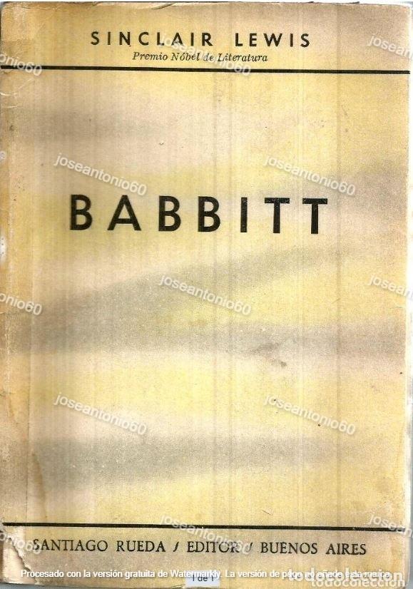 Libros de segunda mano: Babbitt. Publicado en 1956 - Sinclair Lewis - Foto 1