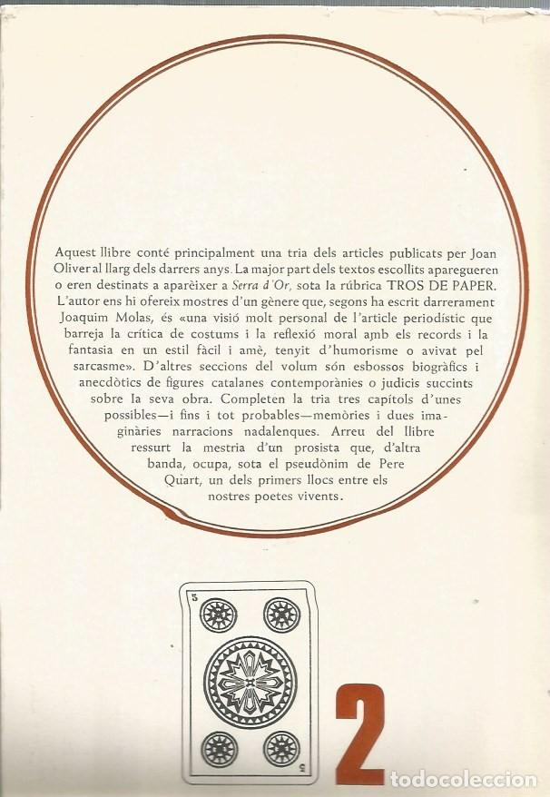 Libros de segunda mano: TROS DE PAPER - JOAN OLIVER - Foto 3