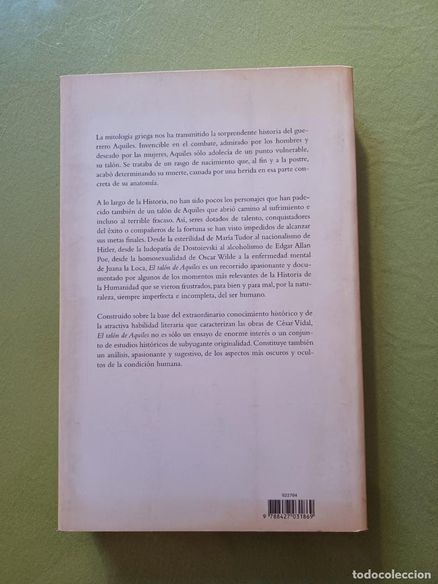 Libros de segunda mano: C&Eacute;SAR VIDAL - EL TAL&Oacute;N DE AQUILES - Foto 2