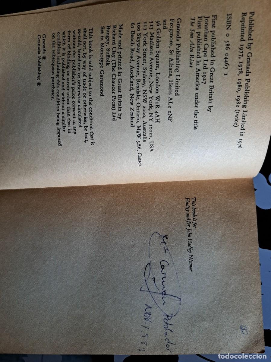 Libros de segunda mano: Fiesta. The sin also rises. Ernest Hemingway - Foto 2