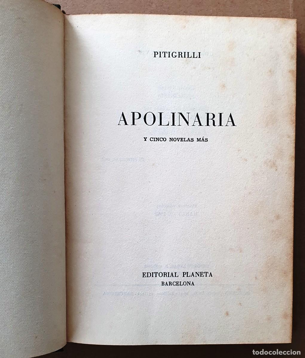 Libros de segunda mano: APOLINARIA. PITIGRILLI. PLANETA 1962. - Foto 3