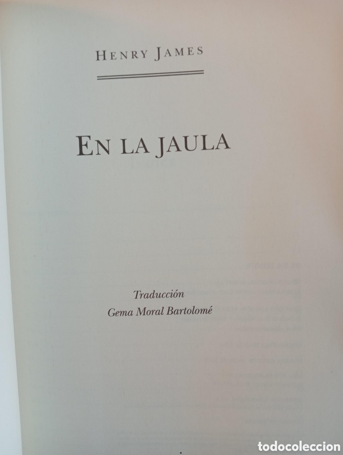 Libros de segunda mano: EN LA JAULA / HENRY JAMES - Foto 2