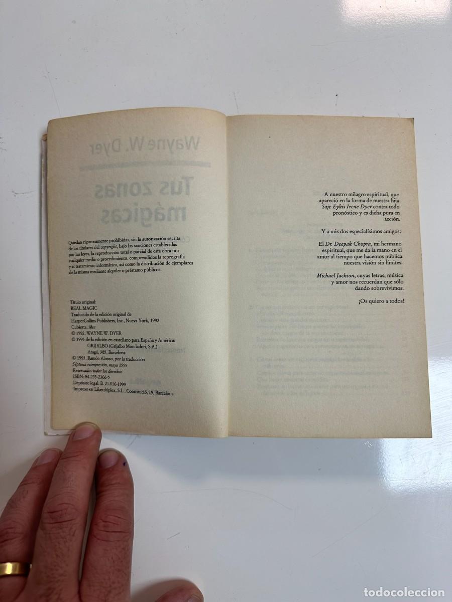 Libros de segunda mano: TUS ZONAS M&Aacute;GICAS - WAYNE W. DYER - Foto 3
