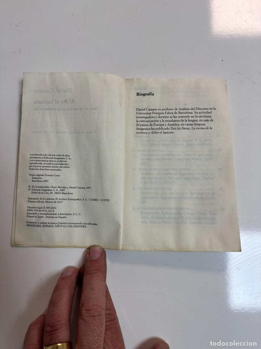 Libros de segunda mano: AFILAR EL LAPICERO de DANIEL CASSANY - Foto 2