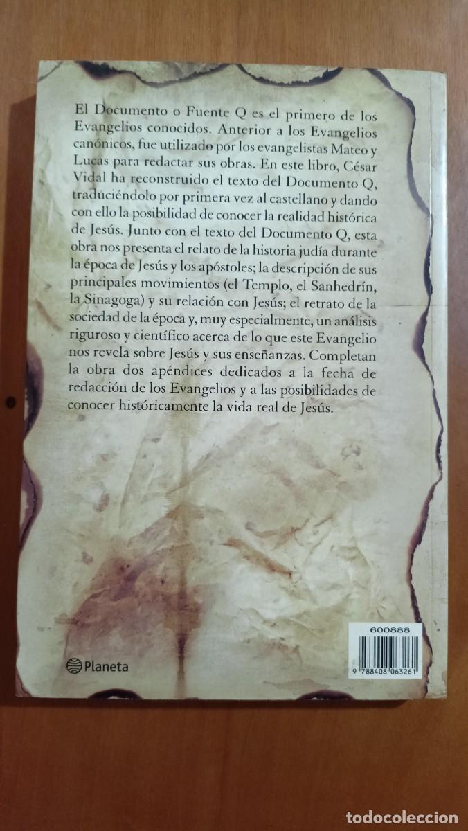 Libros de segunda mano: El documento Q - C&eacute;sar Vidal - Foto 2