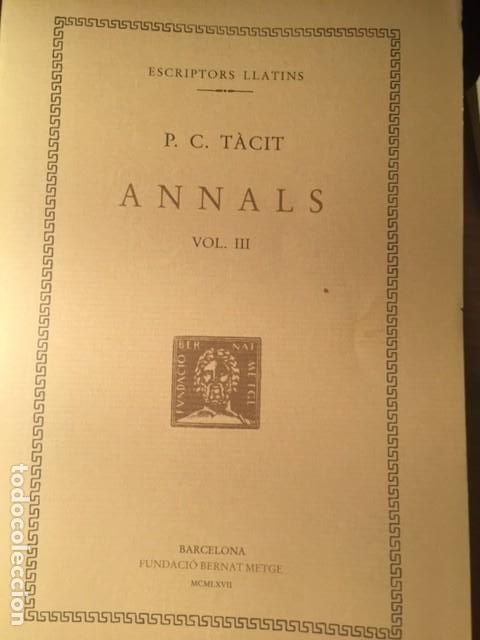Libros de segunda mano: Annals, vol. III. P. Corneli T&agrave;cit. - Foto 1