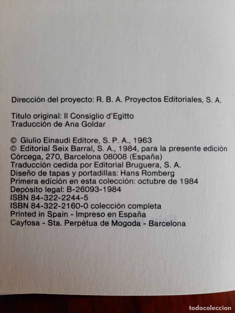 Libros de segunda mano: EL ARCHIVO DE EGIPTO. LEONARDO SCIASCIA. - Foto 4