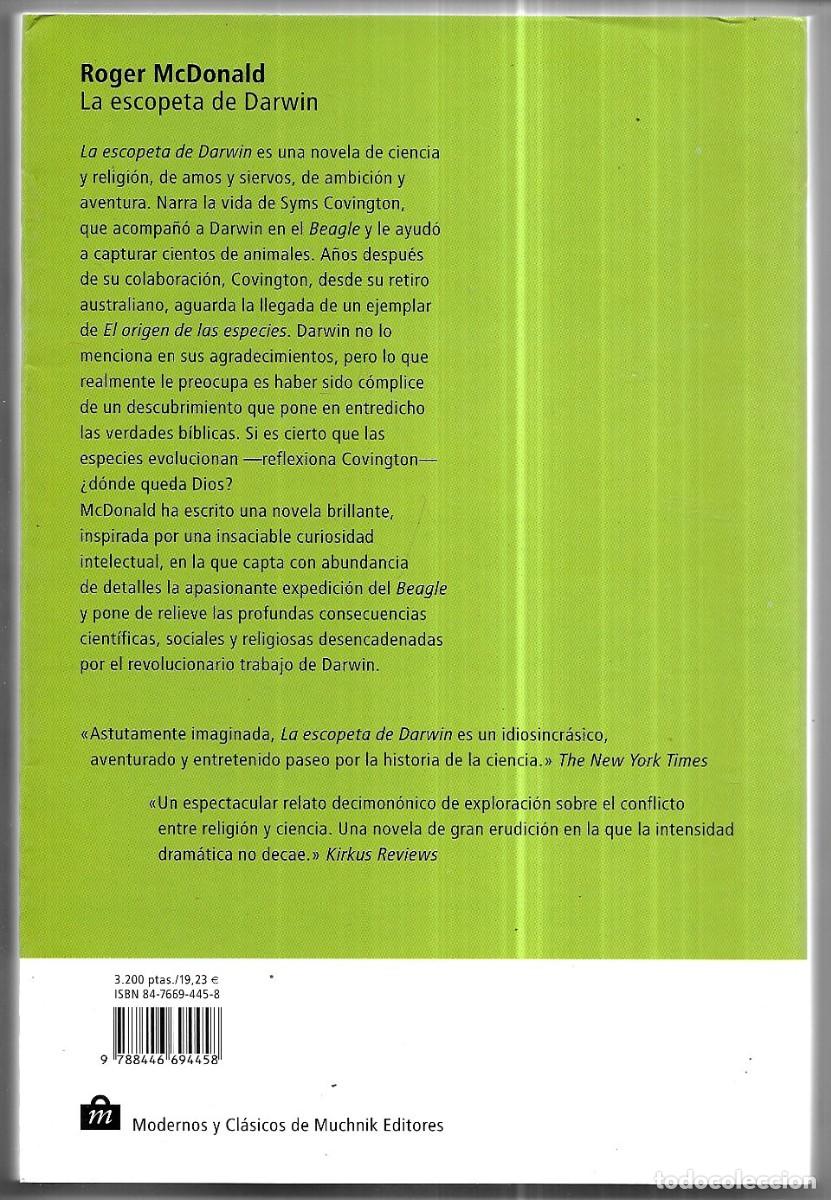 Libros de segunda mano: Roger McDonald . La escopeta de Darwin - Foto 2