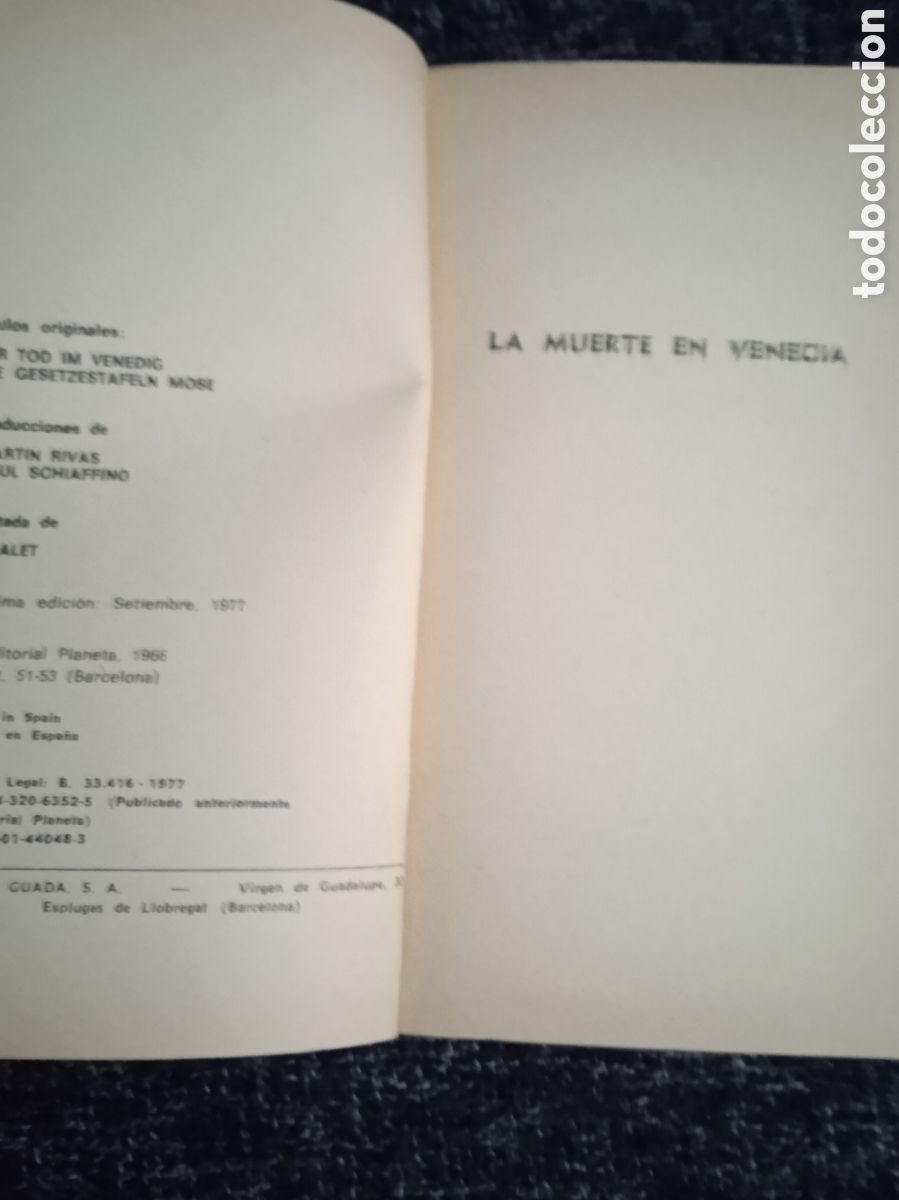 Libros de segunda mano: LA MUERTE EN VENECIA / THOMAS MANN - Foto 2