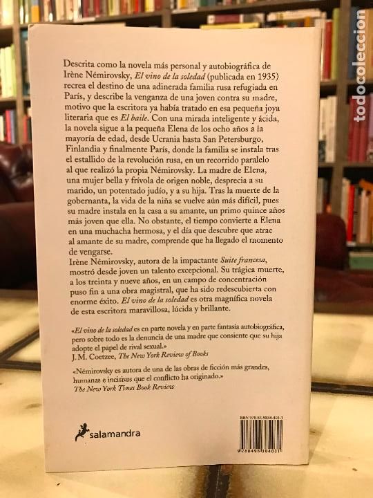 Libros de segunda mano: El vino de la soledad. Ir&egrave;ne N&eacute;mirovsky. Salamandra. - Foto 2