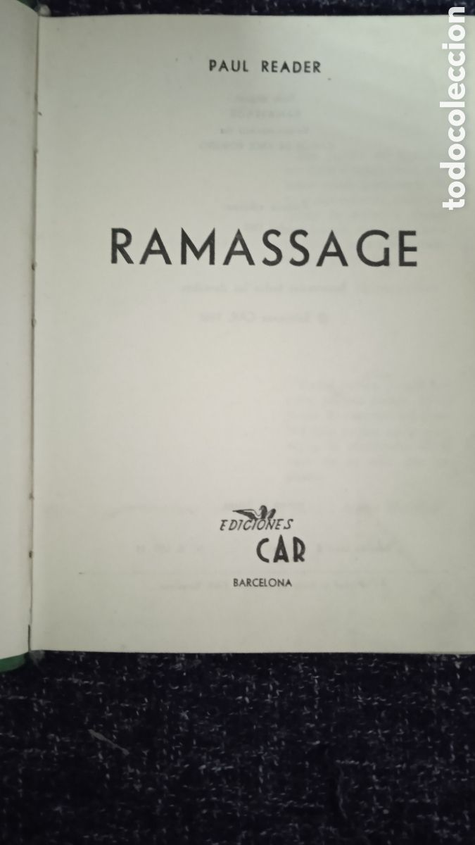 Libros de segunda mano: RAMASSAGE / PAUL READER - Foto 1