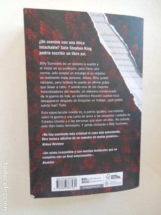 Libros de segunda mano: BILLY SUMMERS - STEPHEN KING - DEBOLSILLO 1&ordf; EDICI&Oacute;N 2023. - Foto 2