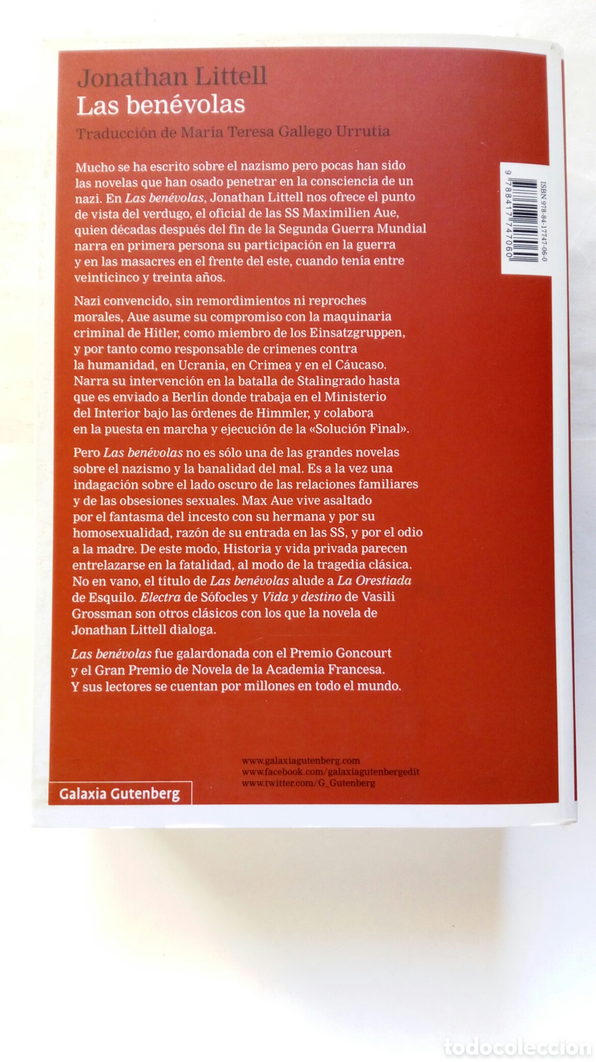 Libros de segunda mano: Las ben&eacute;volas. Jonathan Littell. - Foto 2