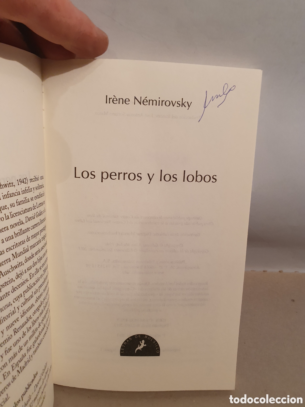 Libros de segunda mano: IRENE NEMIROVSKY. LOS PERROS Y LOS LOBOS. SALAMANDRA 2011. - Foto 2