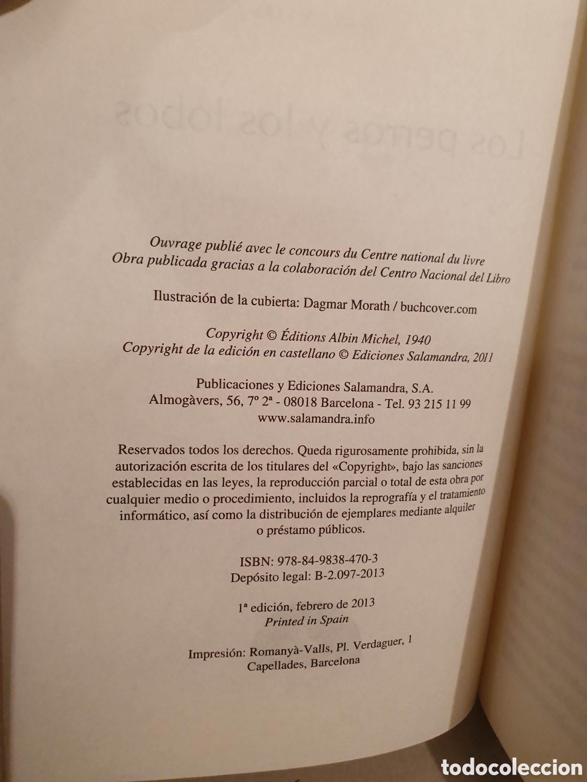 Libros de segunda mano: IRENE NEMIROVSKY. LOS PERROS Y LOS LOBOS. SALAMANDRA 2011. - Foto 3