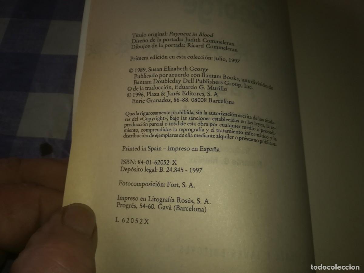 Libros de segunda mano: PAGO SANGRIENTO / ELIZABETH GEORGE / EVA 059 / PLAZA&JANES - Foto 5