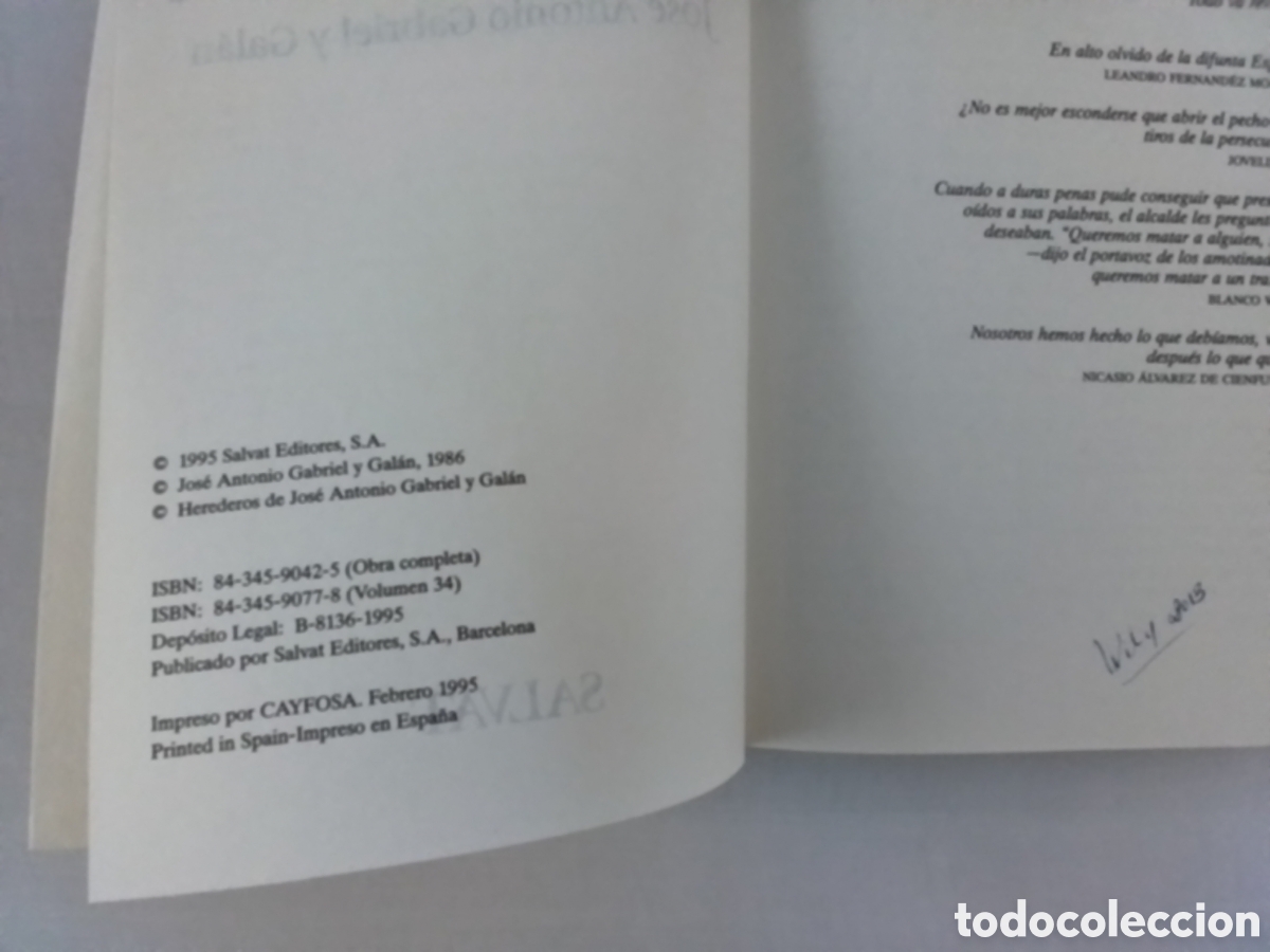 Libros de segunda mano: Libro Jos&eacute; Antonio Gabriel y Galan - Foto 4
