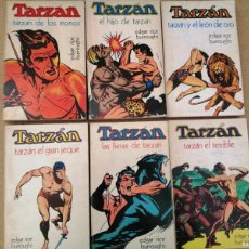 Libros de segunda mano: 6 NOVELAS DE TARZAN (TARZAN DE LOS MONOS - EL HIJO DE TARZAN - TARZAN EL TERRIBLE - TARZAN Y EL LEON