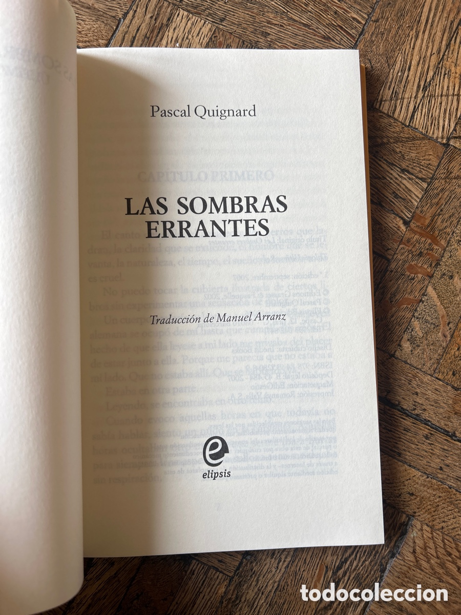 Libros de segunda mano: Las sombras errantes - Pascal Quignard - Elipsis (2007) - Foto 3