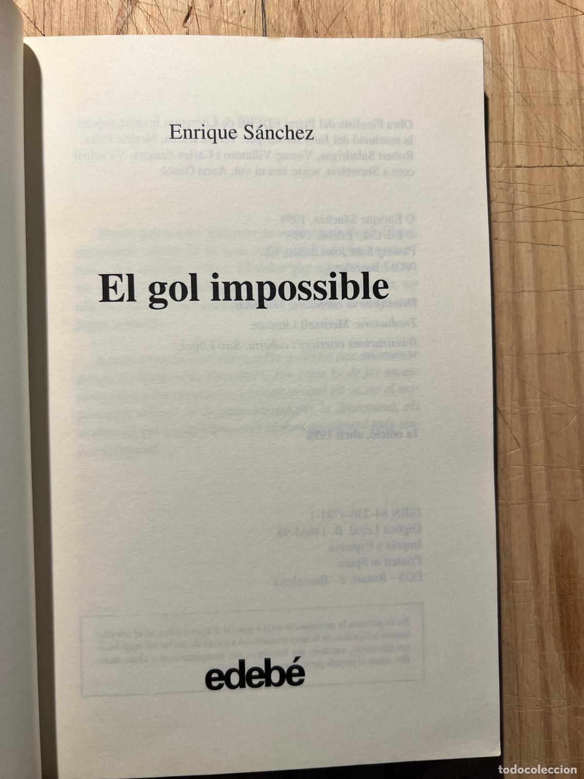 Libros de segunda mano: El gol impossible - Enrique S&aacute;nchez - Foto 3