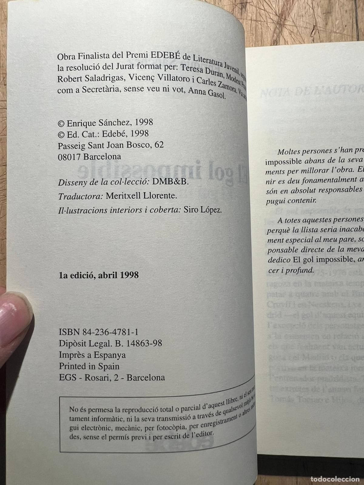 Libros de segunda mano: El gol impossible - Enrique S&aacute;nchez - Foto 5