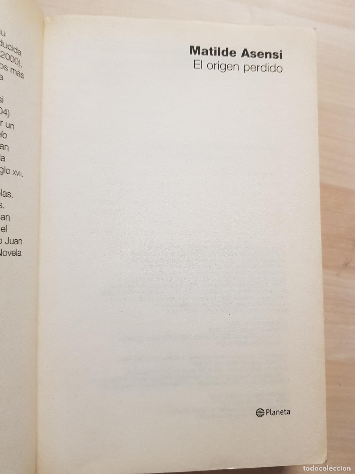 Libros de segunda mano: El origen perdido - Matilde Asensi - Foto 2