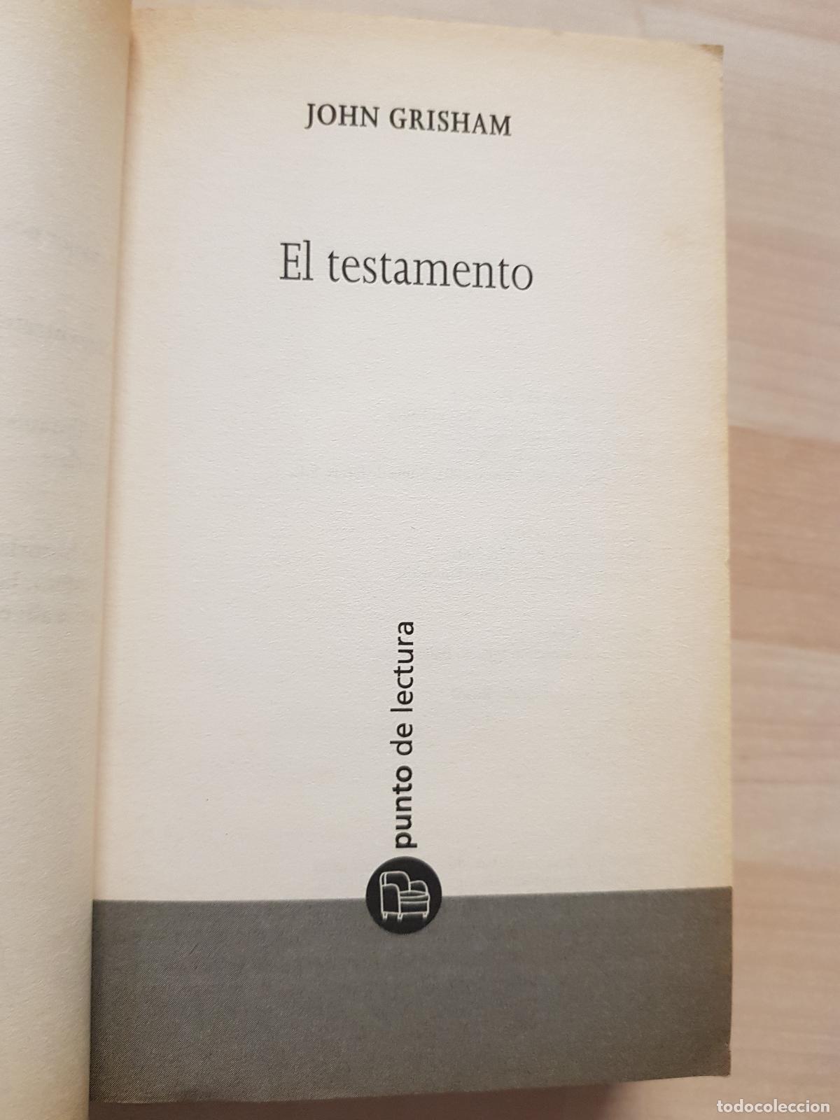 Libros de segunda mano: El testamento - John Grisham - Foto 2